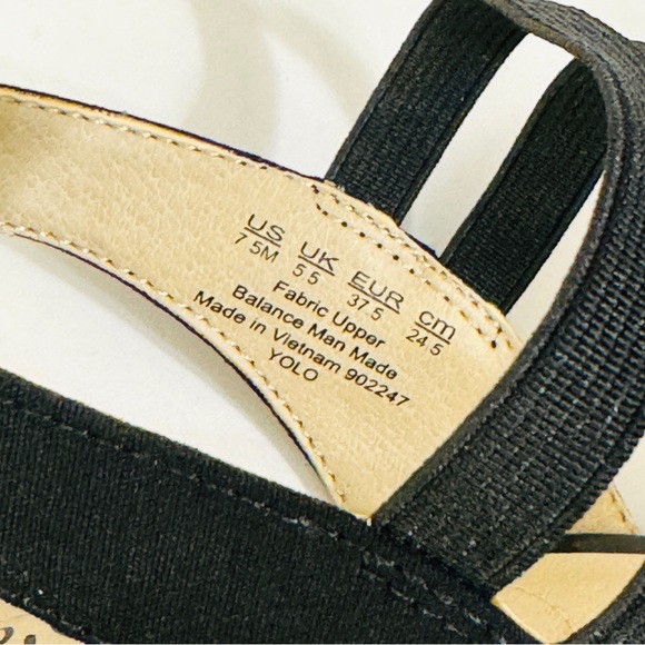 LifeStride Wedge Gorgeous Black Sandals Sz 7.5 NWT - Picture 5 of 11